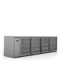 Boronia - Four Door Stainless Steel Remote Back Bar Counter Display Refrigerator