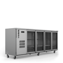 Cameo - Four Door Stainless Steel Under Counter Display Refrigerator