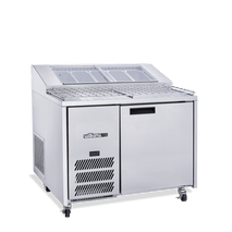 Jade Pizza - One Door Stainless Steel Pizza Prep Counter Refrigerator With Blown Air Well
