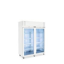 Diamond - Two Door White Colorbond Upright Display Refrigerator