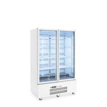 Quartz Star - Two Door White Colorbond Upright Display Refrigerator