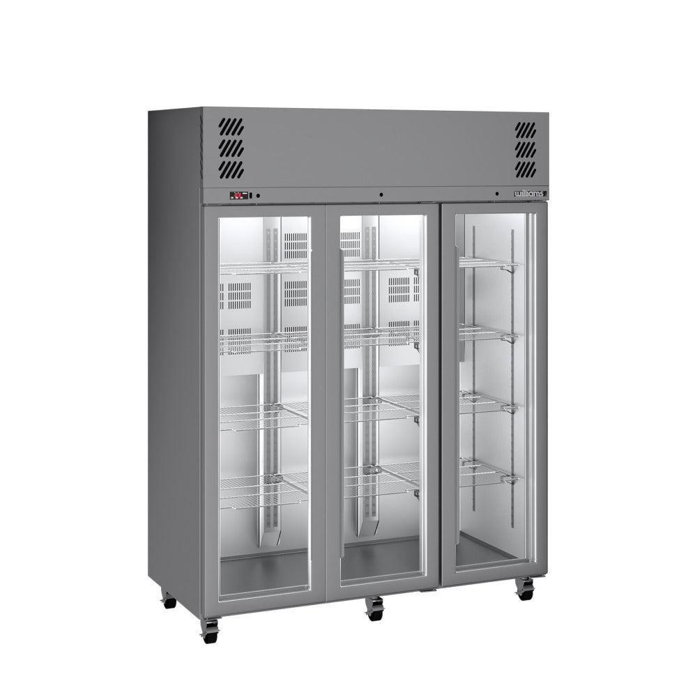 Ruby Fridge Ruby - Three Door Stainless Steel Upright Display Refrigerator – Super ...
