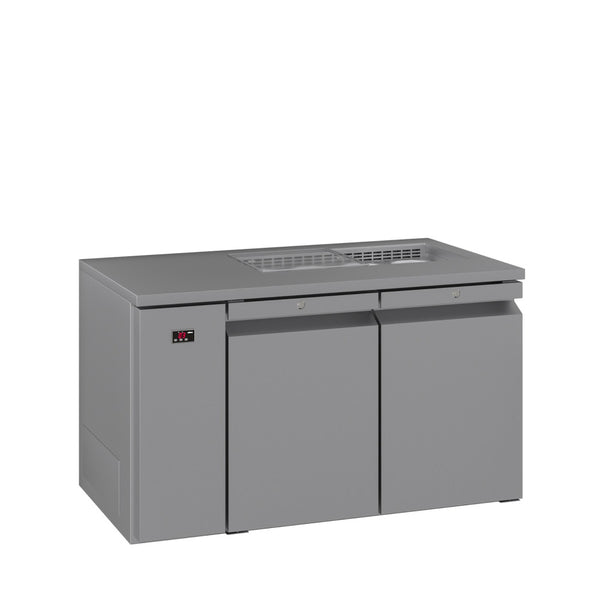 3168757 Opal - Two Door Stainless Steel Remote Under Counter Refrigerator With ...