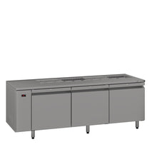 Emerald - Three Door Stainless Steel Remote Under Counter Refrigerator With Blown Air Well