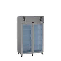 Pearl - Two Door Stainless Steel Upright Display Refrigerator