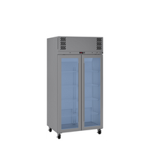 Ruby - Two Door Stainless Steel Upright Display Refrigerator