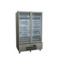Quartz Star - Two Door Stainless Steel Upright Display Refrigerator