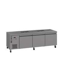 Emerald - Three Door Stainless Steel Under Counter Refrigerator With Blown Air Well