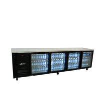 Boronia -  Four Door Black Colorbond Under Counter Display Refrigerator