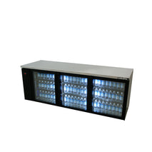 Boronia - Three Door Black Colorbond Remote Back Bar Counter Display Refrigerator