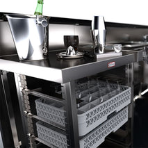 Simply Stainless Single Bar Module with Basket Rack SBM.BR
