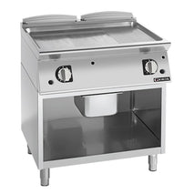 Giorik 900 Series 800mm wide Half Ribbed Half Smooth Frytop on Open Base