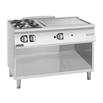 Giorik 700 Series 1200mm wide Combination Solid Top and Gas Burner on Open Base