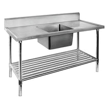 Single Centre Sink Bench & Pot Undershelf SSB7-1200C/A