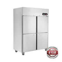 SUC1000 TROPICAL Thermaster 4 x ½ door SS Fridge