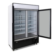 1300 Litre Upright Double Glass Door Display Freezer