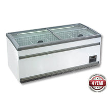 ZCD-L210S Supermarket Island Dual Temperature Freezer & Chiller‌ with Glass Sliding Lids